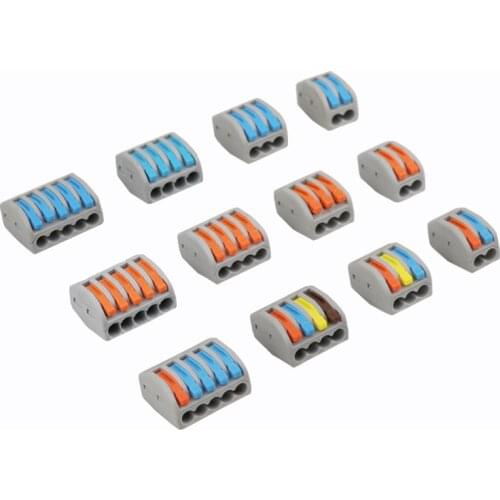 Wire Connector 10/20/30/50/100 Pieces Mini Quick Connector Universal Compact Terminal Block Plug-in Electrical Wire Connectors