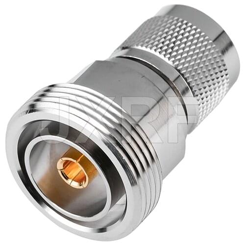 JXRF Connector L29 7/16 DIN Female to N Male Plug RF Microwave Coaxial Coax Adapter