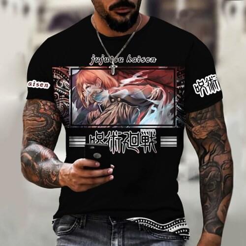 Shirt Emo 3D Print Comfortable Jujutsu Kaisen Lovers Couple Style All-Match Gothic Soft High Quality Summer Fashion