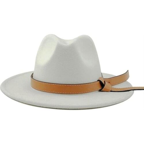 Winter wool Autumn mens fedoras womens felt hat Ladies sombrero jazz Male bowler hat outdoor vintage top Panama hats 56-60CM