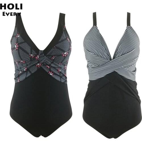 Large Size Plus Size One piece Swimsuit Women 2019 Female Swimwear Stroj Costume Bathing Suit Ba Ladies Big Fat Swim Wear Badpak