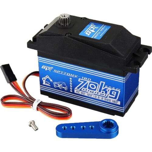 SPT Servo SPT70HV-180 70KG 4.8V-8.4V 2BB Core Motor Metal Gear Digital Servo 1:5 RC Car RC Robot Arm Spare Parts for Accessories