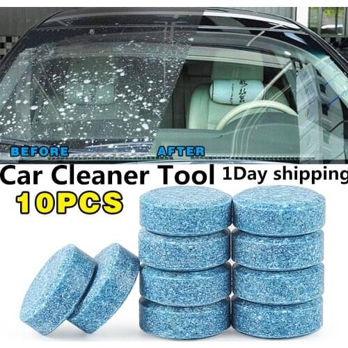 10pcs Car Washer Window Car Cleaning Pill Effervescent Tablets Auto Windshield Window Glass Cleaning Tools Car Accessories