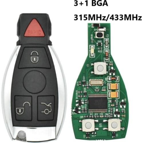 10psc/lot Smart Remote Key 3+1 Button 315mhz BGA style with Chip for Mercedes-Benz 2000