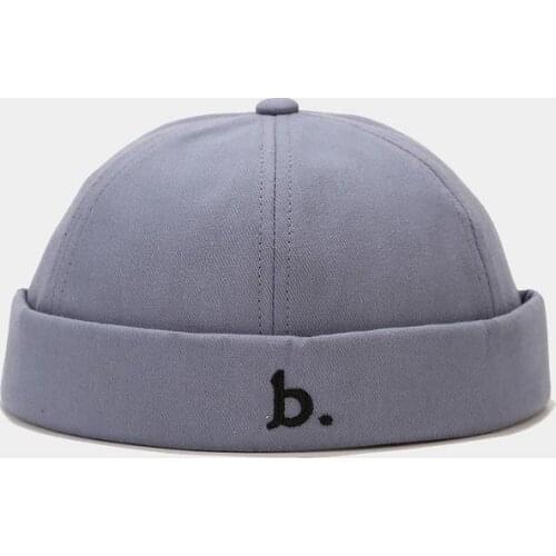 LDSLYJR Vintage Docker Cap Brimless Hat Breathable Beanie Hats Cotton Adjustable letter Landlord Sailor Cap Men and Women 36
