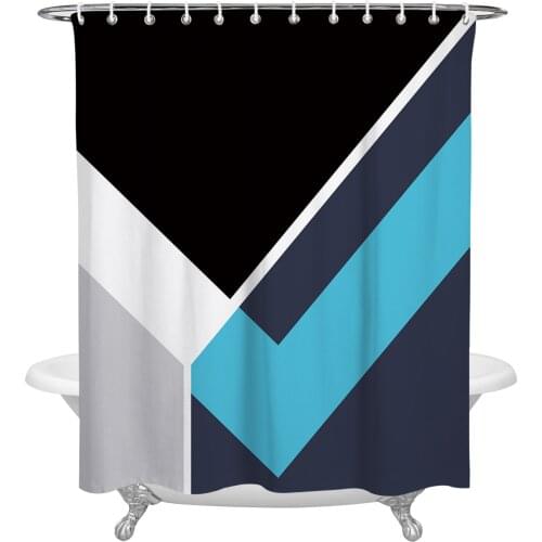 Waterproof Shower Curtains Abstract Aqua Geometric Texture Shower Curtain Frabic Polyester Bathroom decor Curtain