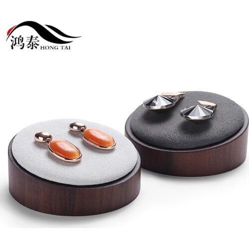 High-end black walnut solid wood jewelry stand earrings earrings shelf display stand shop special jewelry display props