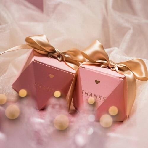 Bright Color 20Pcs Beautiful Wedding Decor Gifts Holder Paper Candy Box Stylish for Indoor