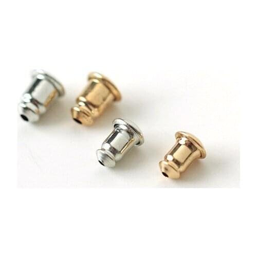 Bullet head ear plug ear studs back plug ear plugs ear buckles DIY accessories non-slip white fungus caps anti-drop
