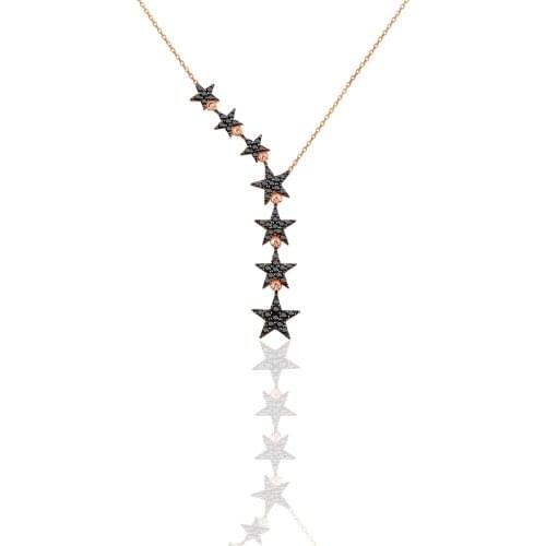 925 sterling Silver Women 2021 Comet Onix Stone Necklace