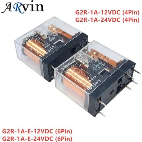 2PCS/Lot Relay 6Pin G2R-1A-E-12VDC 16A G2R-1A-E-24VDC 4Pin G2R-1A-12VDC 10A G2R-1A-24VDC One Group is Normally Open
