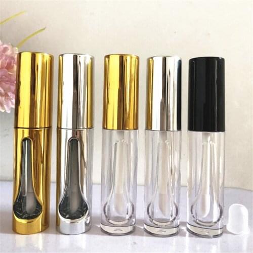 3ML High-grade lip glaze Container lipgloss tube bright gold and silver Lip oil empty bottle Portable Packaging material