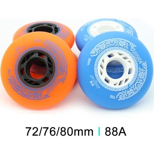 80mm 76mm 72mm 88A Inline Roller Skates Wheels for Kids Adult Men Skating for Slalom Slide Free Skating Patine for SEBA LZ61