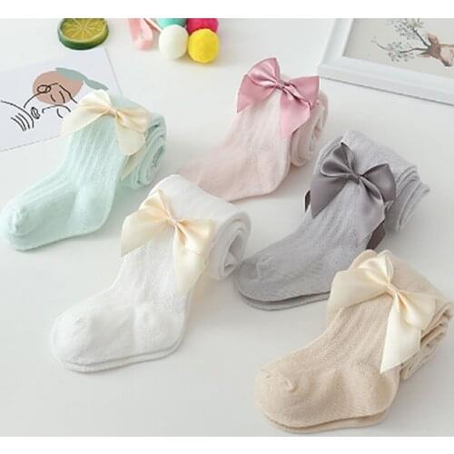 Childrens Tights Breathable Mesh Girl Summer Mosquito-Proof Pants Baby Kids Bow Cotton Pantyhose Princess Party Wear infant