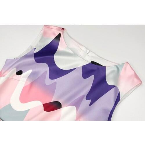 Designer Runway Vestidos Womens Multicolor Paisley Printed Plus Size XXL Vestidos Party Dresses