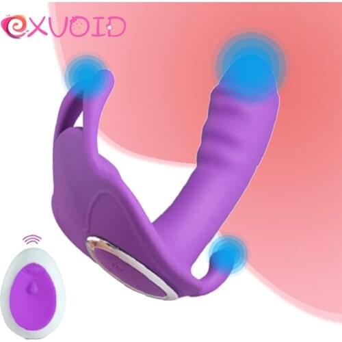 EXVOID G-spot Massager Silicone Wearable Vibrator Dildo Vibrators for Woman Clitoris Stimulate Remote Control Sex Toys for Women