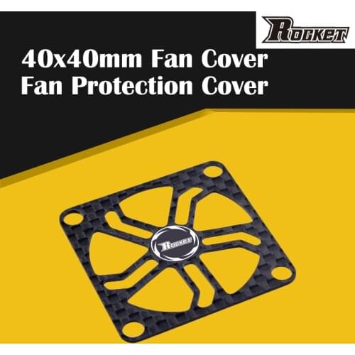 Hot Sale Rocket 40x40MM Carbon Cooling Fan Cover & M3 * 14mm Screw RC Motor / Electric Regulating Fan Protection Cover