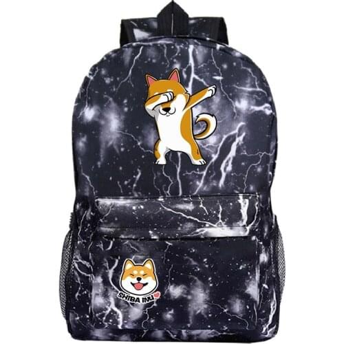 Hot sale Shiba Inu Backpack Book Bag Back To School Gift Boys Girls Schoolbags Laptop Rucksacks Men Women Daily Backpack Mochila