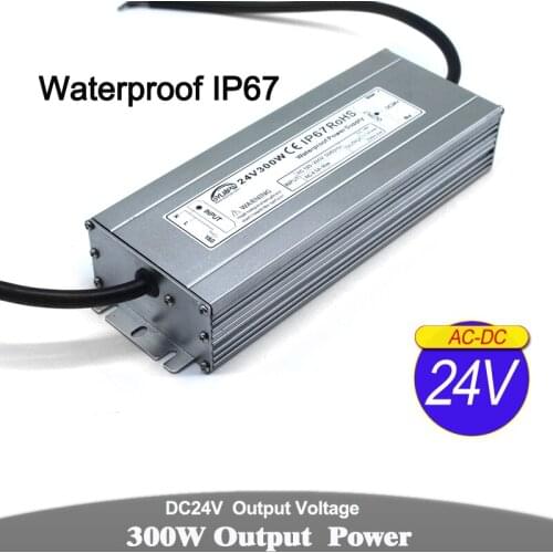 IP 67 Power Supply DC12V DC24V 24W 60W 72W 100W 120W 150W 200W 250W 300W 350W Lighting Transformers AC220V to Outdoor SMPS