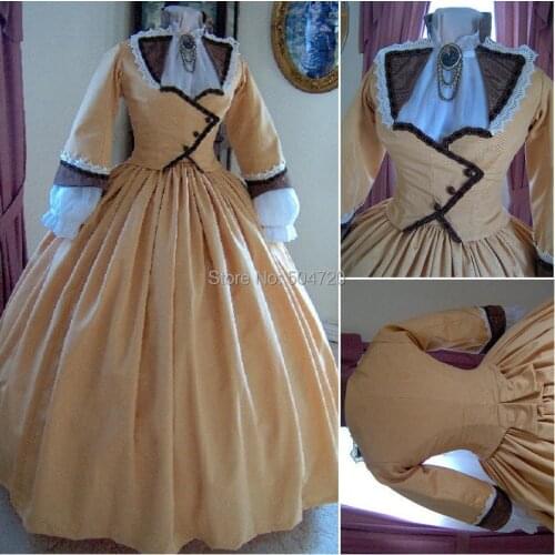 Historical!R-157 19 century Vintage costume 1860S Victorian Lolita/Civil War Southern Belle Ball Halloween dresses All size