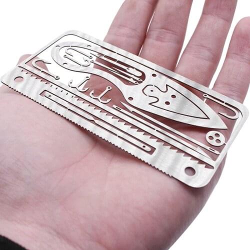 Multifunction Camping Survival Tool Fishing Hook Card Hunting Emergency Tool D1