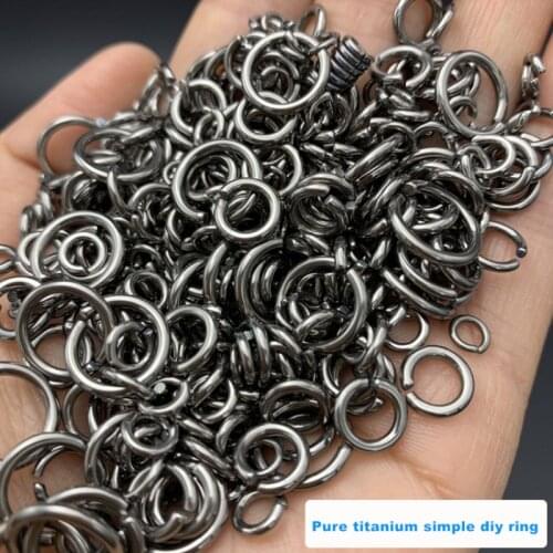 Titanium EDC Single 0pen Rring Small Key Rings Pack of 50 pieces (5 mm / 6 mm/ 8 mm / 11.5 mm)