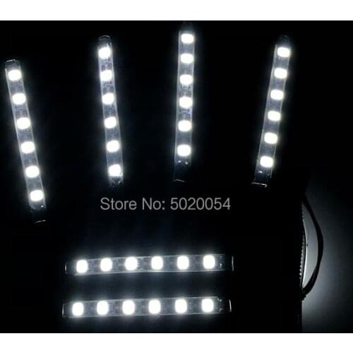 New 6 Colors Optional LED Scary Halloween Gloves Powered by CR2023 Luminous Anime accessories Christmas Concert Super Hero Glove
