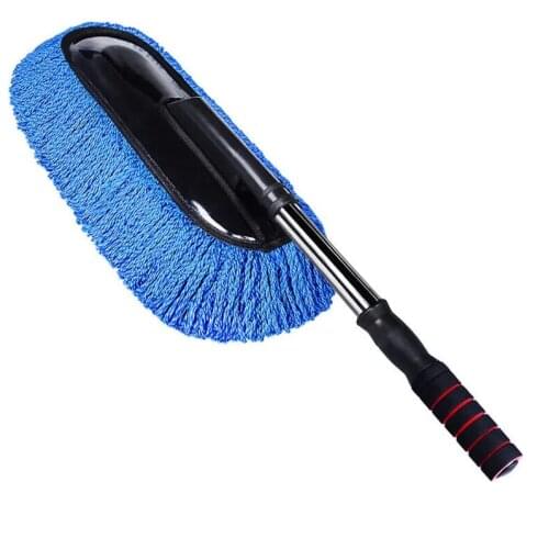 Upgrade Car Retractable Wax Tow Microfiber Dust Cleaning Brush Car room dual purpose dust cleaning broom Car cleaning supplies