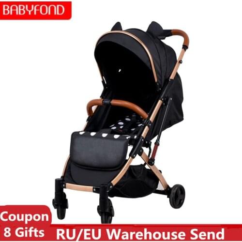 Normal ship! 5.8kg light baby stroller Portable Umbrella baby carriage sit and lie down Pram Luruxy newborn Travel Car babyfond