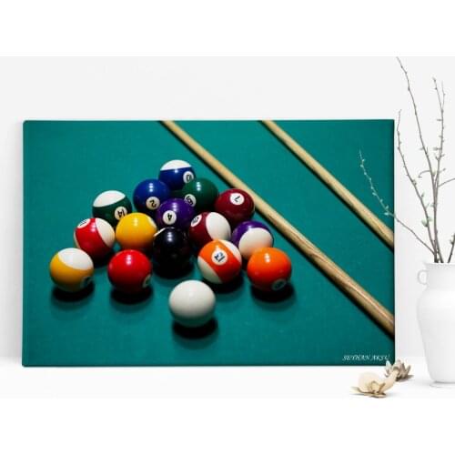 Personalized Billiard Themed Canvas Print (50x70 cm.) 3 Personalized Gift Options Friend Family Business Place Reliable Quality