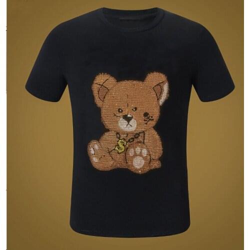 Casual T-shirts man and women Hot drill T Shirt Fitness T-shirts Mens o neck Man T-shirt For Male Diamonds Tshirts