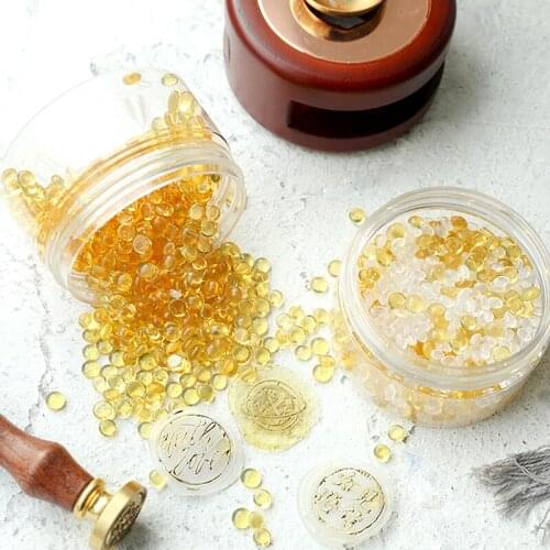 Transparent Mixed Color Lacquer Wax Particles Amber Gold Transparent Lacquer Glue Sealing Wax DIY Self-made Sealing Glue 40g