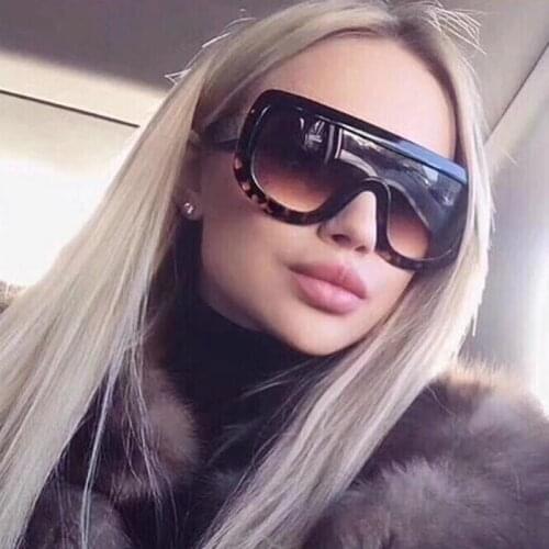 HKNA Vintage Big Frame Sunglasses Women Luxury Brand Sun Glasses for Men/Women Oversized Gradient Glasses Gafas De Sol Hombre