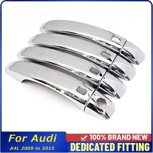 Car Styling ABS Chrome Exterior Car Door Handle Cover Trims Frame For Audi A4L 2009 to 2015