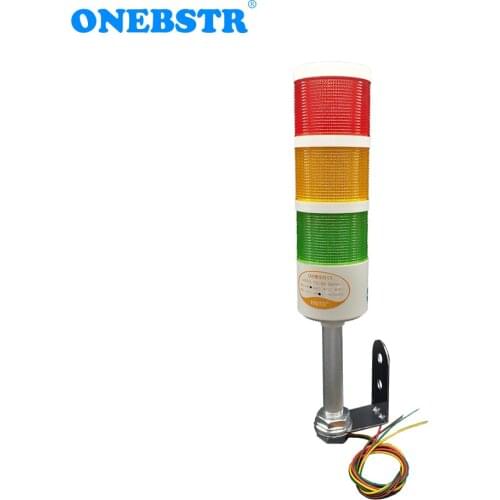 HNTD 24V LED Signal Pilot Lights Warning Indicator Lamp TD60 Semaphores 3 Color L Rod Type Often Bright Buzzer Free Shipping