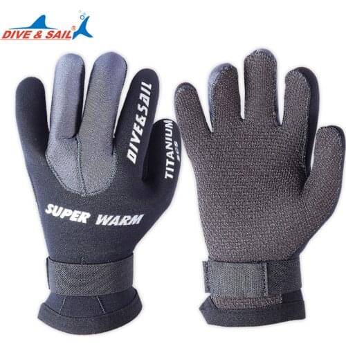 Anti-scratch Warm Diving Gloves 3mm Neoprene Winter Swimming Gloves for Surfing Spearfishing Snorkeling Water Sports