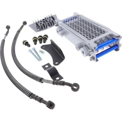 Universal Oil Cooler, Engine Transmission Oil Cooler Cooling/Radiating System with Fitting Accessories