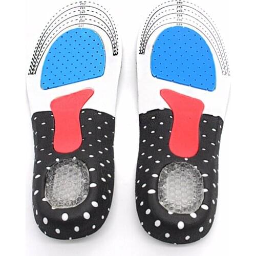 1 Pair Silicone Gel Shock Absorption Insoles Active Relieve for Foot Pain Anti-friction Shoe Pad Stable Memory Form Shoe Inserts