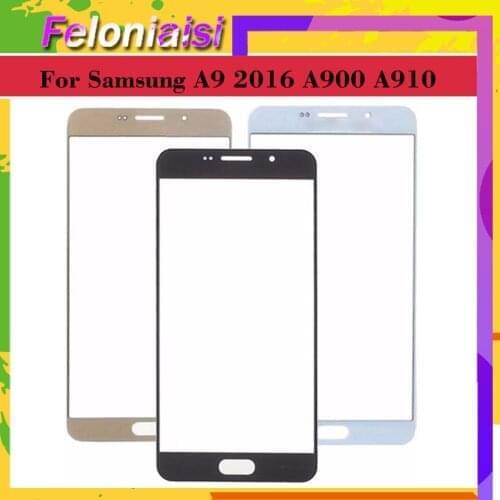 10pcs For Samsung Galaxy A9 Pro A9 2016 A900 A900F A9000 A910 A910F A9100 Touch Screen Front Panel Glass Lens Front Outer