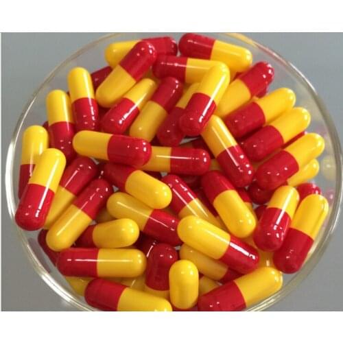 10,000pcs 1# ! red-yellow empty gelatin capsules sizes 1(joined or seperated capsule available!)