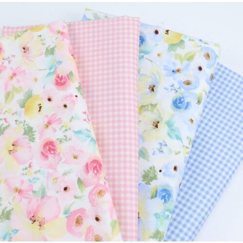 160CM*50CM color flower Cotton Fabric Patchwork baby Quilting bedding Sewing Clothing Doll Needlework DIY Material cloth
