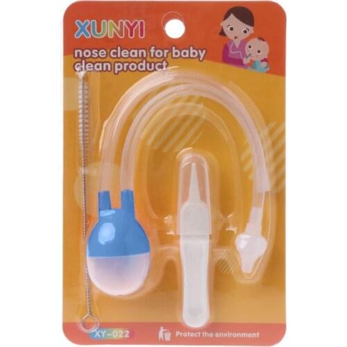 HX5D 3pcs Baby Care Set Newborn Safety Nose Cleaner Kids Vacuum Suction Nasal Aspirator Set Infants Flu Protections Accessories