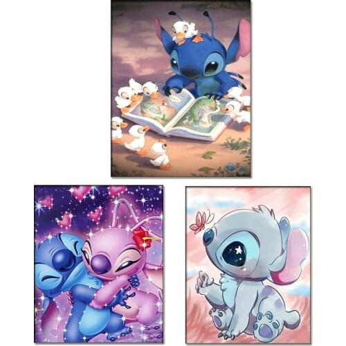 Disney DIY Diamond Painting Stitch Cartoons Kawaii Series Dot Diamond Cross Stitch Painting Living Room Decorative Diamonds Gift