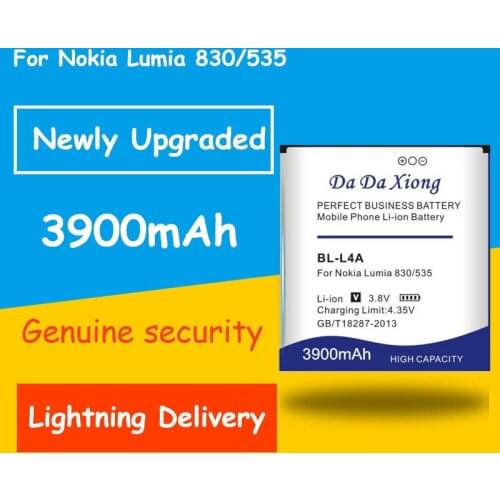 Fast And Safe Rechargeable Battery 3900mAh BL-L4A Replacement Phone Battery for Nokia Lumia 830 RM984 Lumia 535 RM-1090 RM-1089