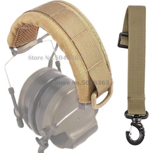 Tactical Earphone Cover Waterproof Headband Modular Headset Earphone Cover W/Adhesive Strap For Earmuffs Accessories