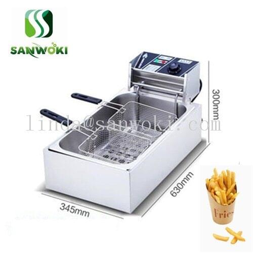 12L Electric Single Tank Deep Fryer French Fries Frying Machine Oven Hot Pot Fried Chicken Grill chip cooker basket