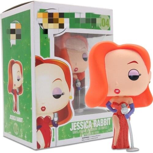 10CM Anime ELSA Jessica Rabbit Snow Mermaid Flower Fairy Kawaii Action Figure Model Toys Birthday Gift Movie Fans Collection