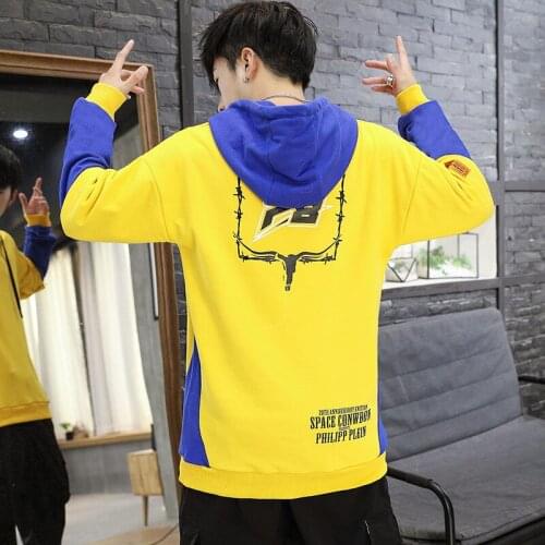 Cotton Elastic Force Male False Two Paper Male A Hoodie Even Hat Concise Nothing Bag Insert Color Printing Will Code