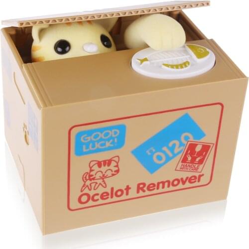 Cat Money Bank Panda Money Boxes Toy Piggy Banks Gift Kids Money Boxes Automatic Coin Piggy Bank Money Saving Box Gift