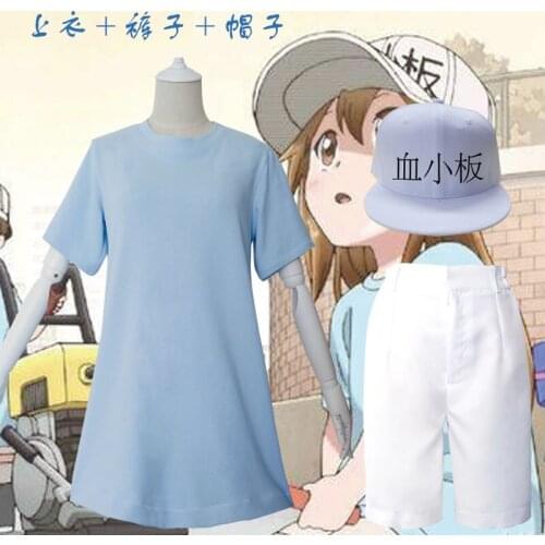 Japanese Harajuku New Working cell Anime Cartoon Cos Halloween Cosplay Costume full set 5in1 Top+pants+hat+wig+flag